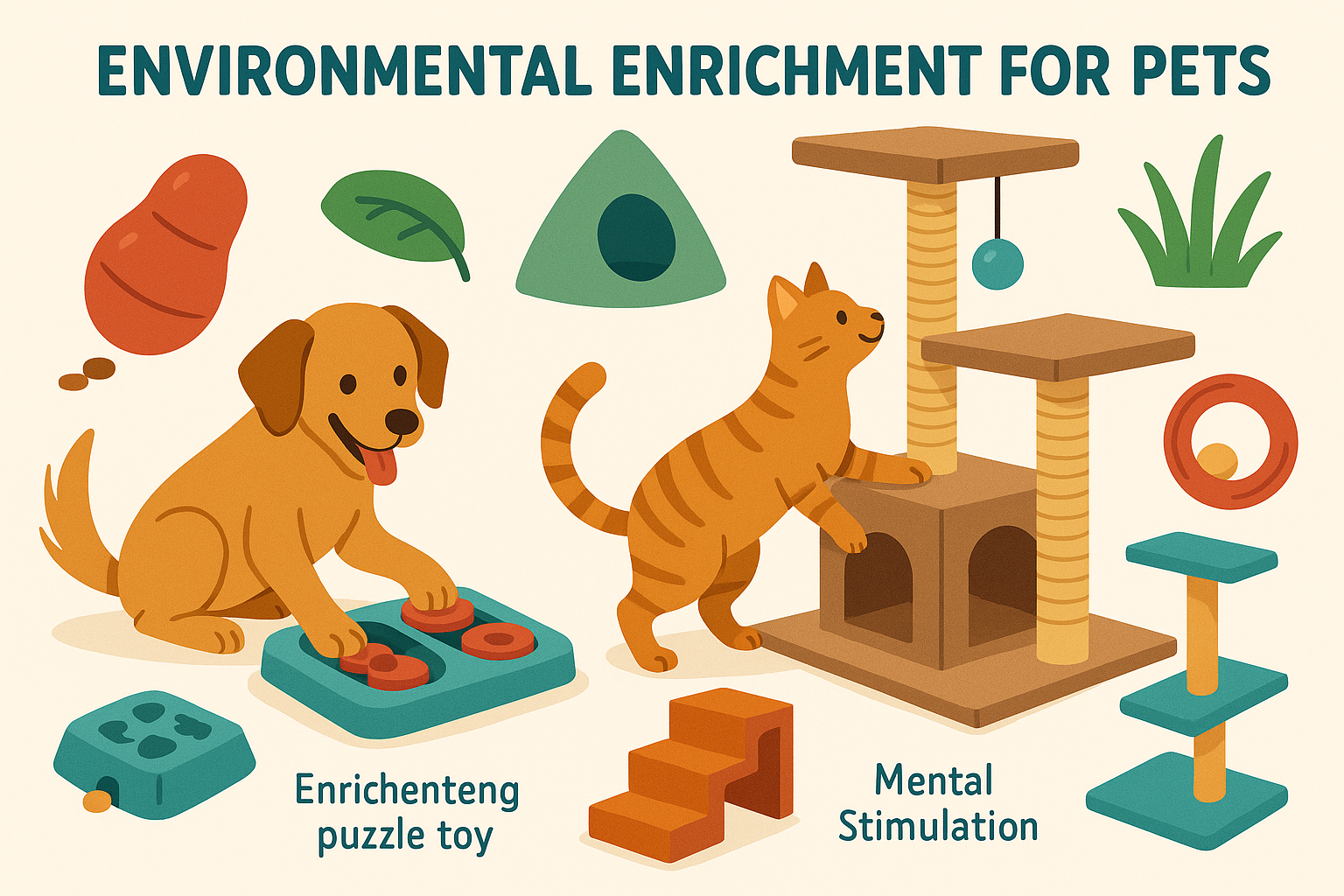 Enriquecimiento ambiental: Estimulación mental y física para tu mascota