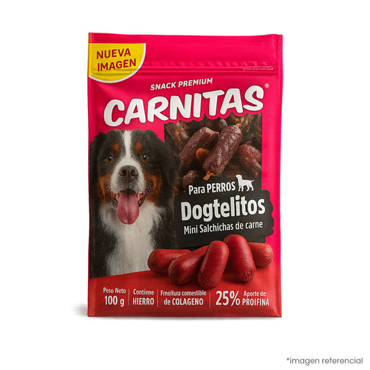 Carnitas Snack Dogtelitos 100gr - Premio Digestible para Entrenamiento Canino
