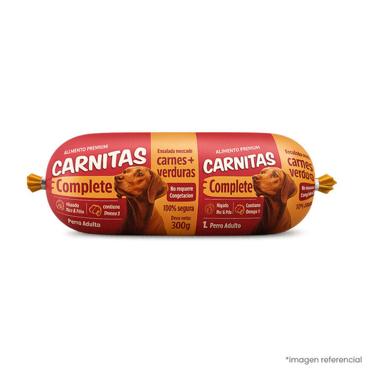 Snack Carnitas Complete 300gr - Premio Nutritivo Alto en Proteínas para Perros